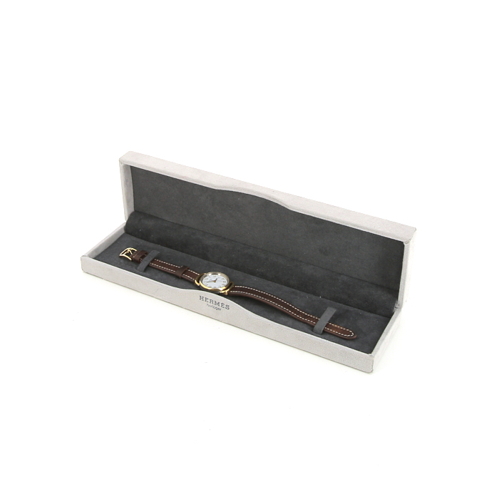 Hermès Pullman watch in stainless steel and gold plated Ref:  PU2.240 Circa  2000