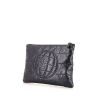 Chanel Pochette pouch in metallic blue burnished leather - 00pp thumbnail