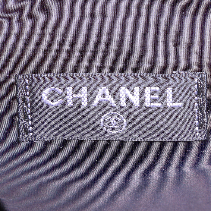 Pochette Chanel Pochette in pelle invecchiata blu metallizzato - Detail D3