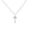 Tiffany & Co Clé Fleur de Lys mini necklace in platinium and diamonds - 00pp thumbnail