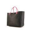 Givenchy Antigona Tote shopping bag in black coated canvas and pink leather - 00pp thumbnail