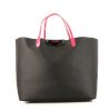 Givenchy Antigona Tote shopping bag in black coated canvas and pink leather - 360 thumbnail