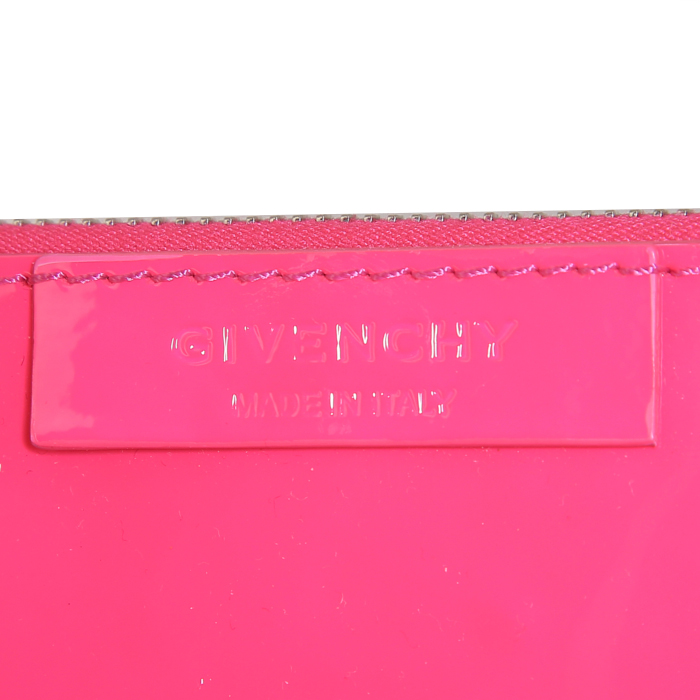 Shopping bag Givenchy Antigona Tote in tela cerata nera e pelle rosa - Detail D3