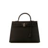 Hermes Kelly 35 cm handbag in black epsom leather - 360 thumbnail
