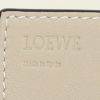 Loewe Woven shopping bag in green and beige braided leather - Detail D4 thumbnail