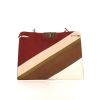 Fendi Peekaboo pouch in red, pink, beige and brown foal and cream color leather - 360 thumbnail