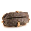 Louis Vuitton Saumur small model shoulder bag in brown monogram canvas and natural leather - Detail D4 thumbnail