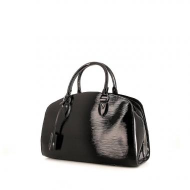 Borsa Louis Vuitton Pont Neuf in pelle Epi verniciata nera