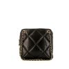 Chanel Vintage shoulder bag in black quilted leather - 360 thumbnail