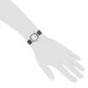 Hermes Nomade watch in stainless steel Ref:  N01.210 Circa  2000 - Detail D1 thumbnail