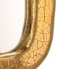 Mithé Espelt, "Oblong" hand mirror, in embossed earthenware and crackled gold, from the 1950's - Detail D2 thumbnail