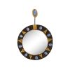 Mithé Espelt, rare miroir à main "Perles", en terre estampée et émaillée, or lisse et perles de verre, vers 1948 - 00pp thumbnail