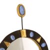 Mithé Espelt, rare "Beads" hand mirror, in embossed and glazed earthenware, smooth gold and glass beads, around 1948 - Detail D1 thumbnail
