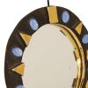 Mithé Espelt, rare "Beads" hand mirror, in embossed and glazed earthenware, smooth gold and glass beads, around 1948 - Detail D3 thumbnail
