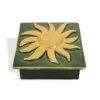 Mithé Espelt, "Sun" chest, in embossed and glazed earthenware, crackled gold, oak base, around 1955 - 00pp thumbnail
