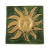 Mithé Espelt, "Sun" chest, in embossed and glazed earthenware, crackled gold, oak base, around 1955 - Detail D4 thumbnail