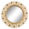 Mithé Espelt, large and rare "Soleil" mirror, in embossed and glazed earthenware, crackled gold and crystallized glass, of 1975 - 00pp thumbnail