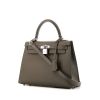 Hermes Kelly 25 cm handbag in Vert de Gris epsom leather - 00pp thumbnail