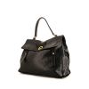 Yves Saint Laurent Muse Two large model handbag in black glittering leather and black suede - 00pp thumbnail