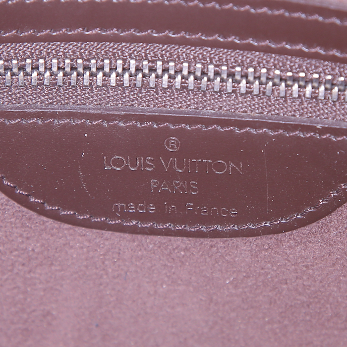 Sac à main Louis Vuitton Verseau en cuir épi marron - Detail D3
