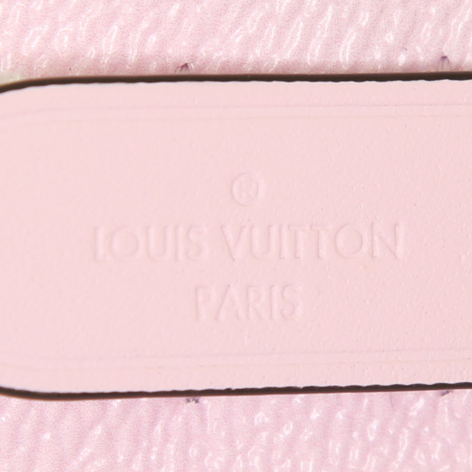 Louis Vuitton Limited Editions petit Noé shoulder bag in pink, yellow and purple shading monogram canvas and pink leather - Detail D4