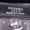 Borsa Hermes Kelly 32 cm in pelle vibrato grigia e pelle Swift nera - Detail D4 thumbnail