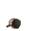 Borsa Hermès Musardine in seta arancione con motivo e pelle Epsom nera - Detail D5 thumbnail