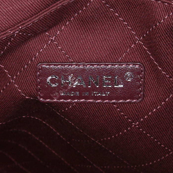 Sac cabas Chanel Editions Limitées en toile siglée blanche et noire - Detail D3
