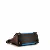 Sac à main Celine Luggage Micro en cuir tricolore bleu noir et aubergine - Detail D4 thumbnail