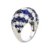 Van Cleef & Arpels 1960's Cocktail ring in platinium, sapphires and diamonds - Detail D1 thumbnail