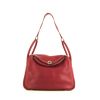 Hermes Lindy handbag in raspberry pink togo leather - 360 thumbnail