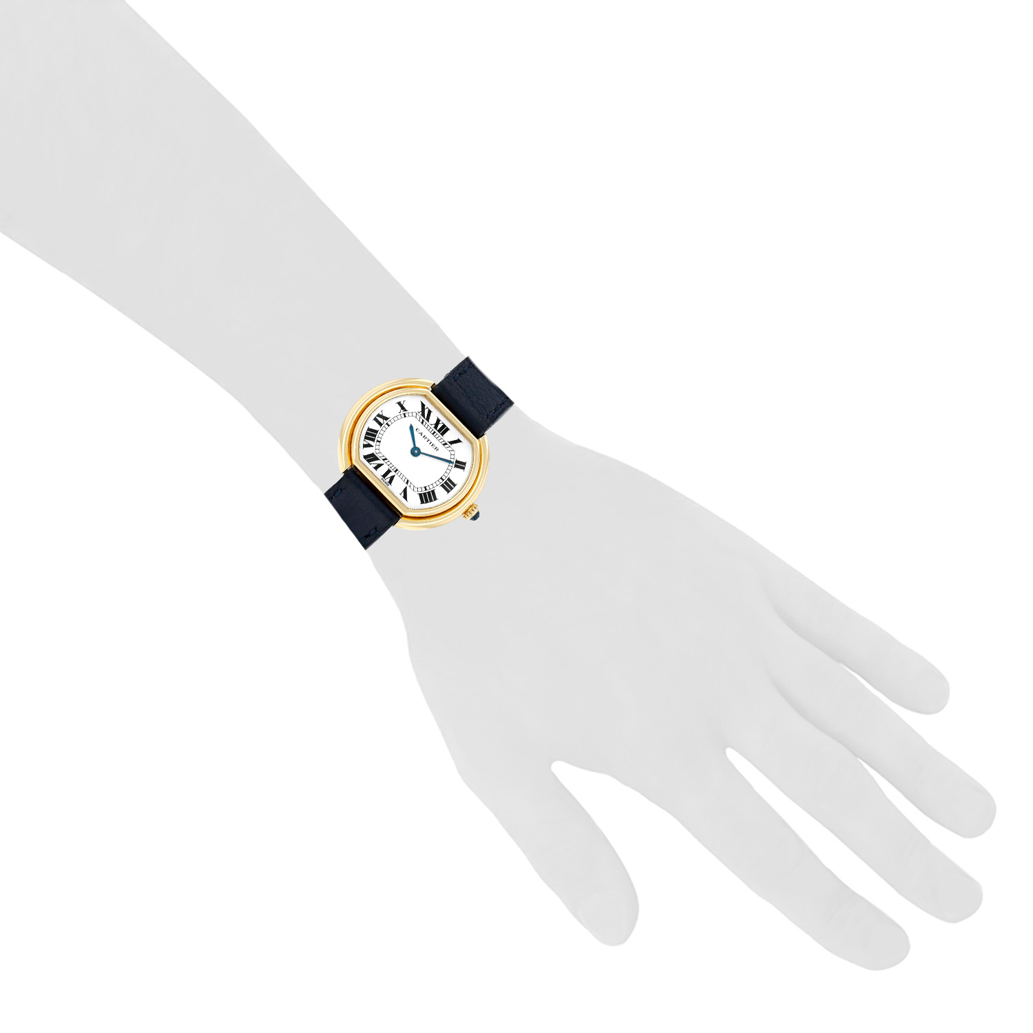 Cartier Ellipse watch in yellow gold Ref:  78091 Circa  1970 - Detail D1