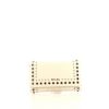 Prada pouch in off-white leather saffiano - 360 thumbnail