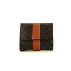 Celine wallet in brown "Triomphe" canvas and brown leather - 360 thumbnail
