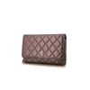 Borsa a tracolla Chanel Wallet on Chain in pelle trapuntata color prugna - 00pp thumbnail