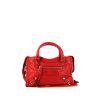 Balenciaga Classic City mini handbag in red leather - 360 thumbnail