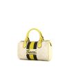 Gucci Boston handbag in white monogram canvas and yellow leather - 00pp thumbnail