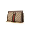 Gucci Ophidia small model shoulder bag in beige monogram canvas and brown leather - 00pp thumbnail