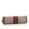 Gucci Ophidia small model shoulder bag in beige monogram canvas and brown leather - Detail D4 thumbnail