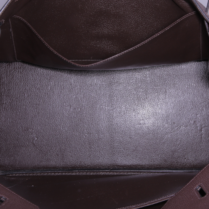 Hermes Birkin 40 cm handbag in brown togo leather - Detail D2