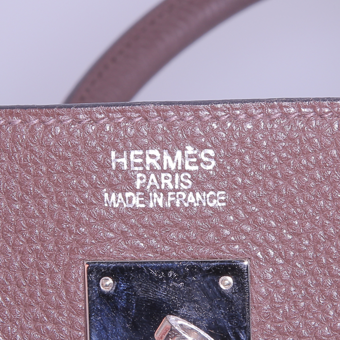 Hermes Birkin 40 cm handbag in brown togo leather - Detail D3