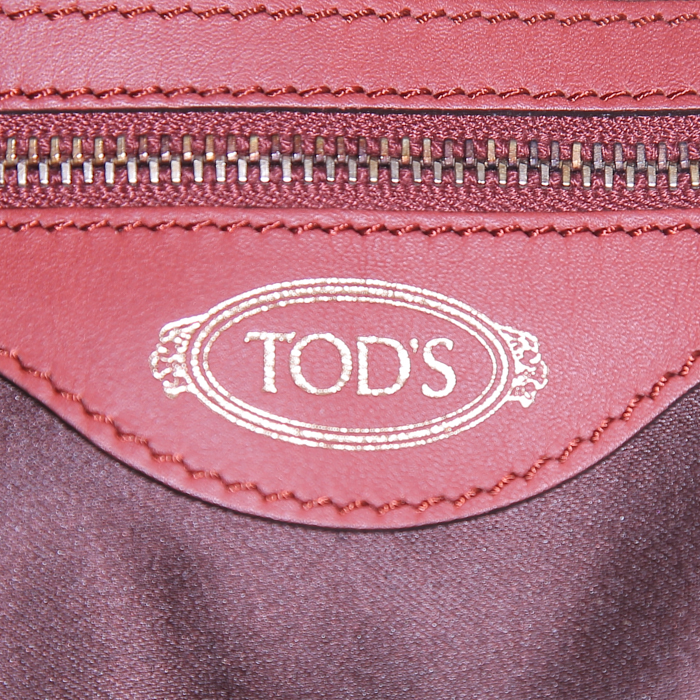 Bolso de mano Tod's D-Styling en cuero rojo - Detail D4