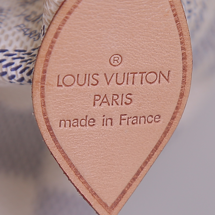Borsa Louis Vuitton Saleya in tela a scacchi e pelle naturale - Detail D3