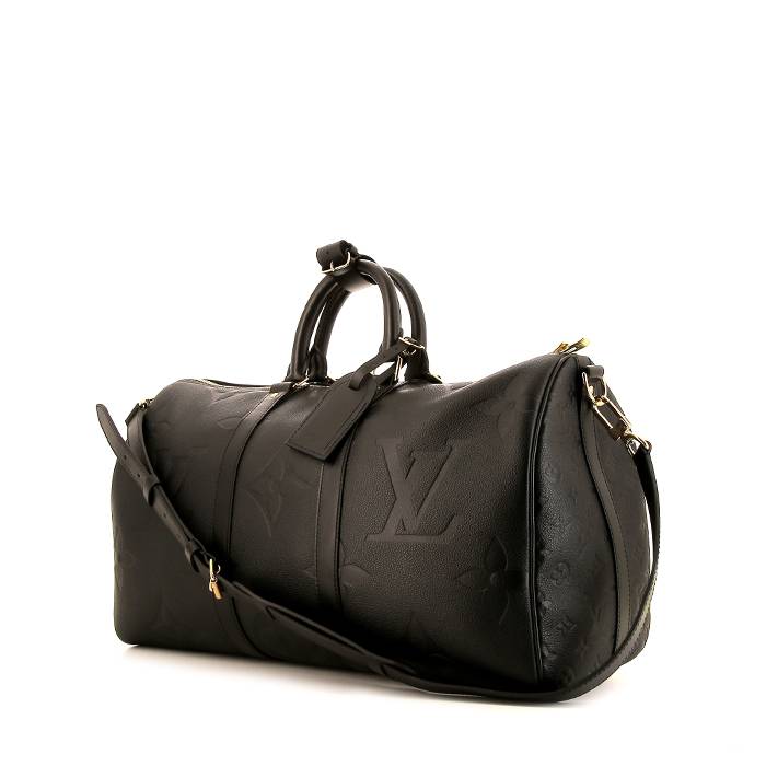 Sac de voyage Louis Vuitton Keepall 50 en cuir épi noir