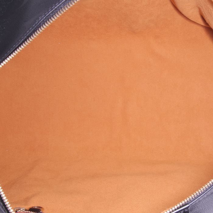 Sac de voyage Louis Vuitton Keepall 45 en cuir monogram noir - Detail D3