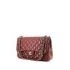 Chanel Timeless jumbo shoulder bag in burgundy quilted grained leather - 00pp thumbnail