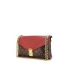Bolso bandolera Louis Vuitton Pallas en lona Monogram marrón y cuero rojo - 00pp thumbnail