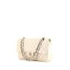 Chanel Timeless handbag in white quilted iridescent leather - 00pp thumbnail