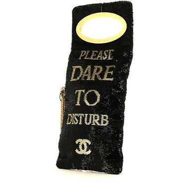 Bolso joya Chanel Limited Editions en lentejuelas negras y doradas