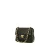 Chanel Timeless Mini shoulder bag in black quilted leather - 00pp thumbnail